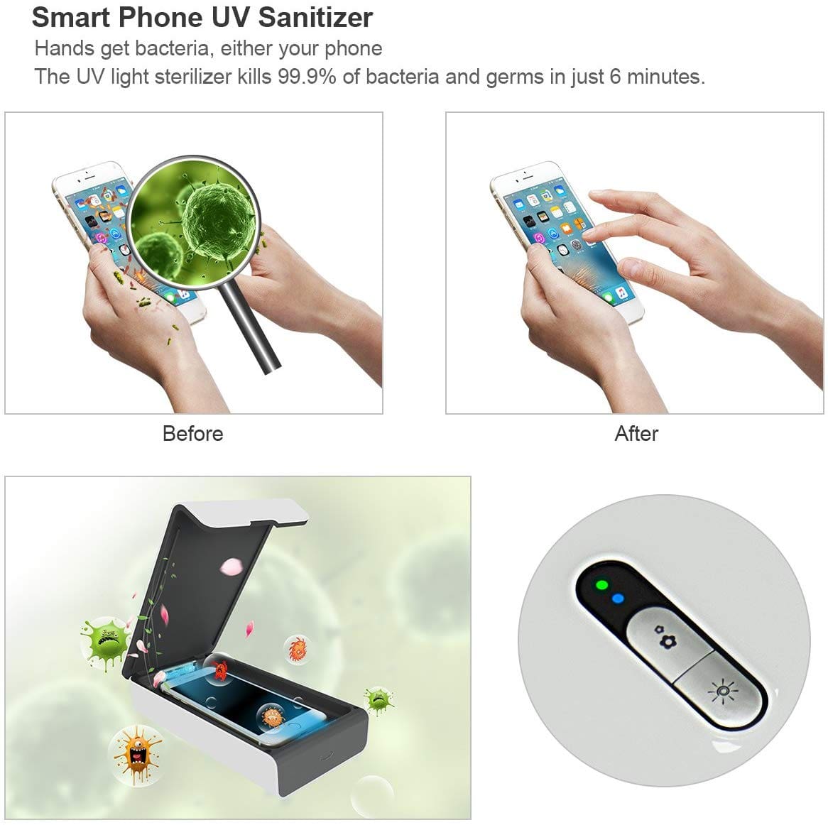 UVGI Smartphone Sterilizer Slimbox Germicidal